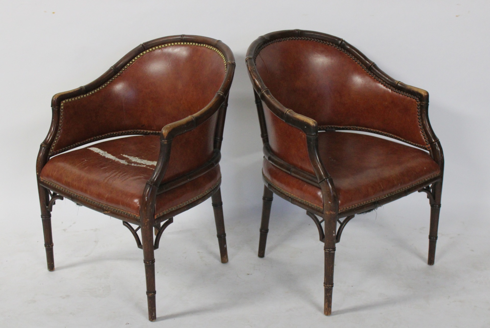 MIDCENTURY PAIR OF BAMBOO FORM 3bc27f