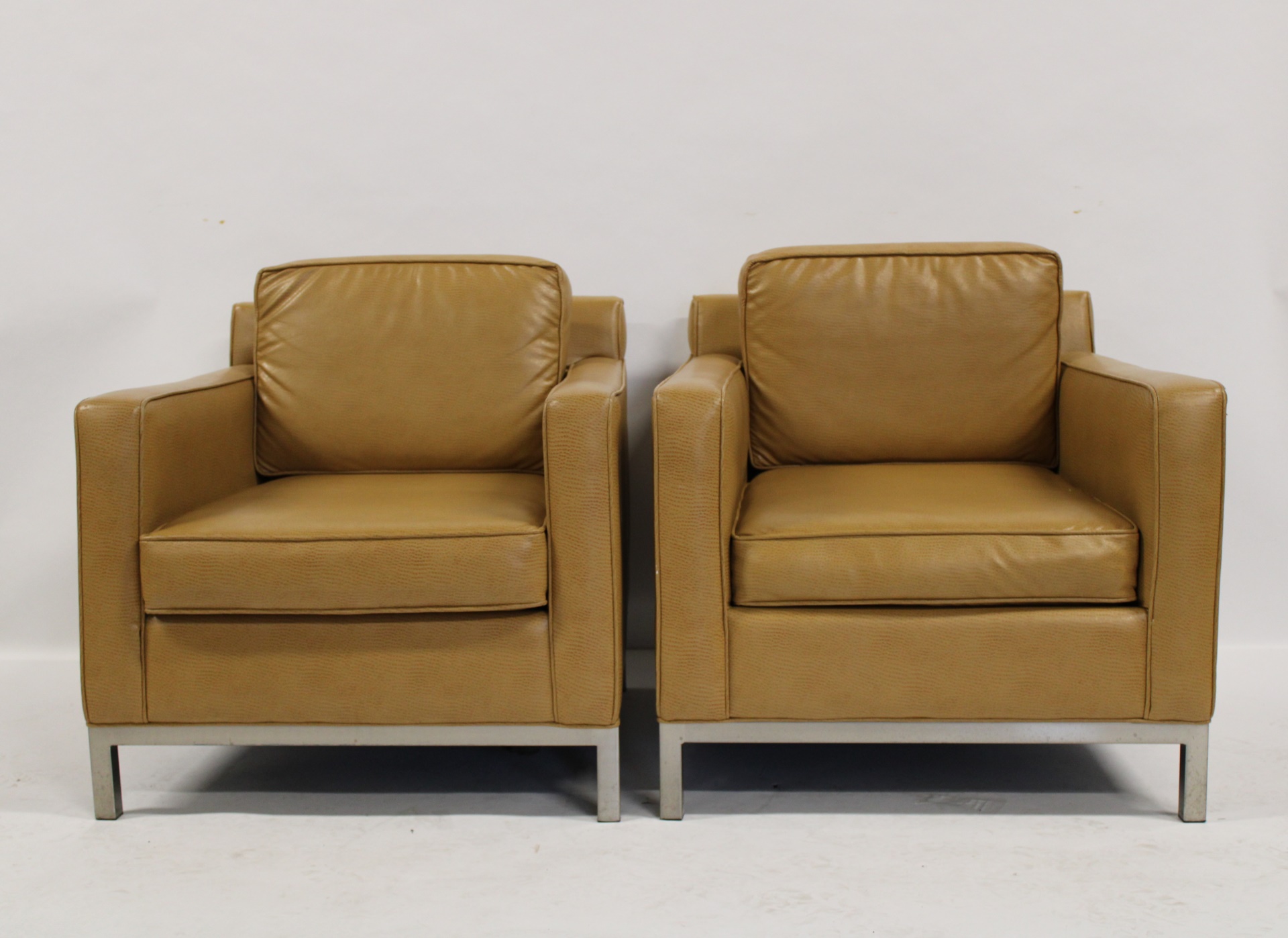 A MIDCENTURY PAIR OF FAUX OSTRICH