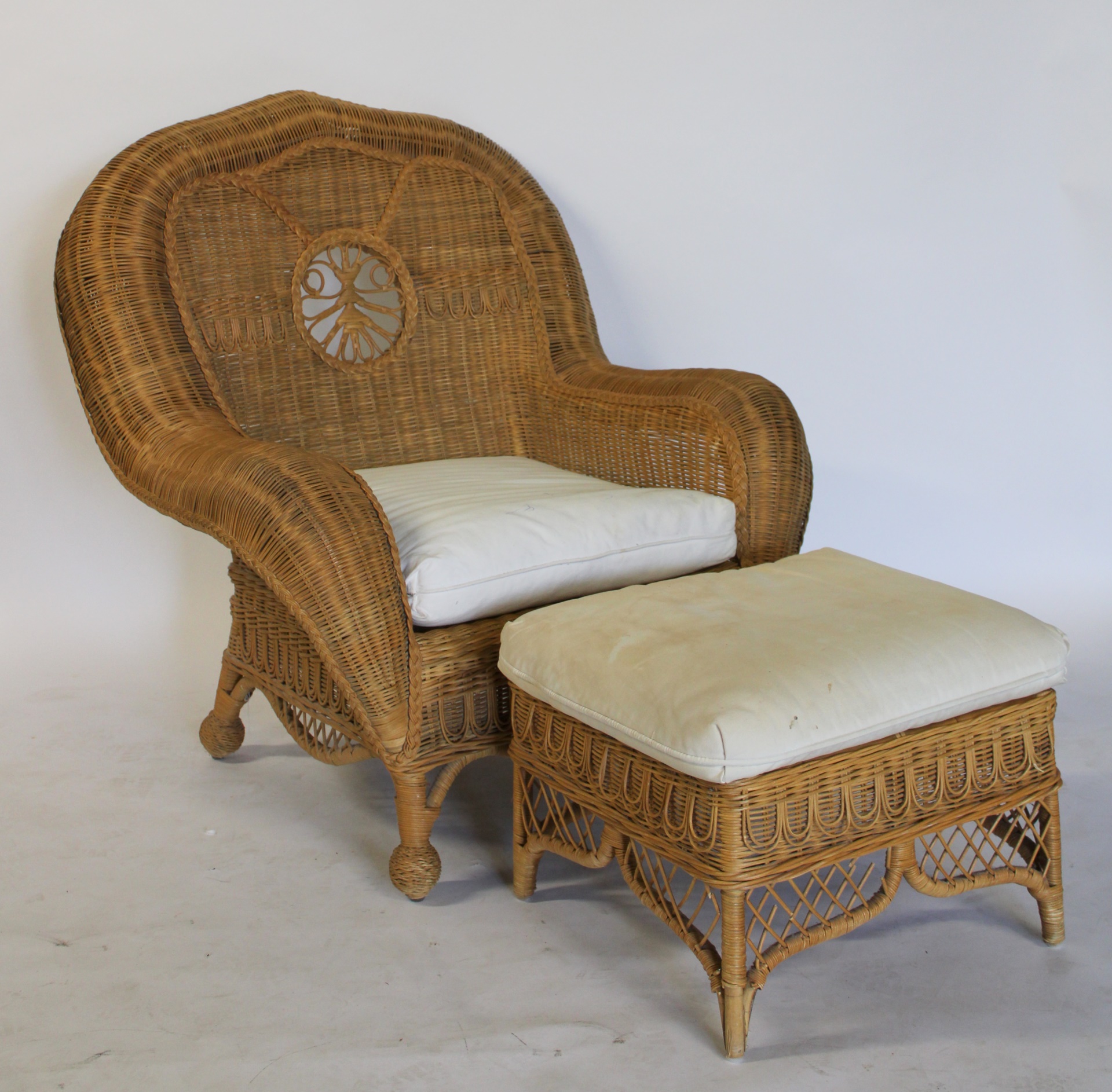 RALPH LAUREN SIGNED WICKER LOUNGER 3bc299