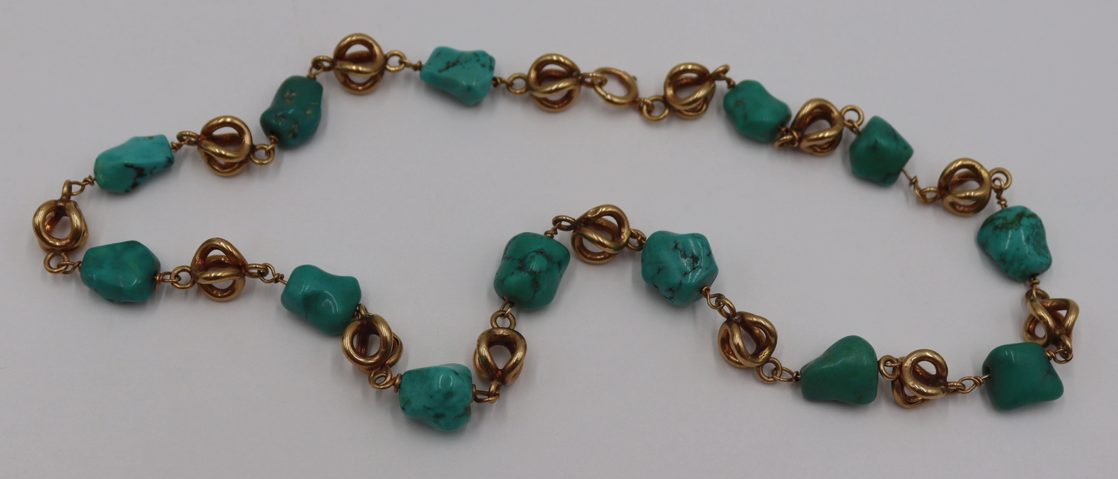 JEWELRY 14KT GOLD AND TURQUOISE 3bc2f5