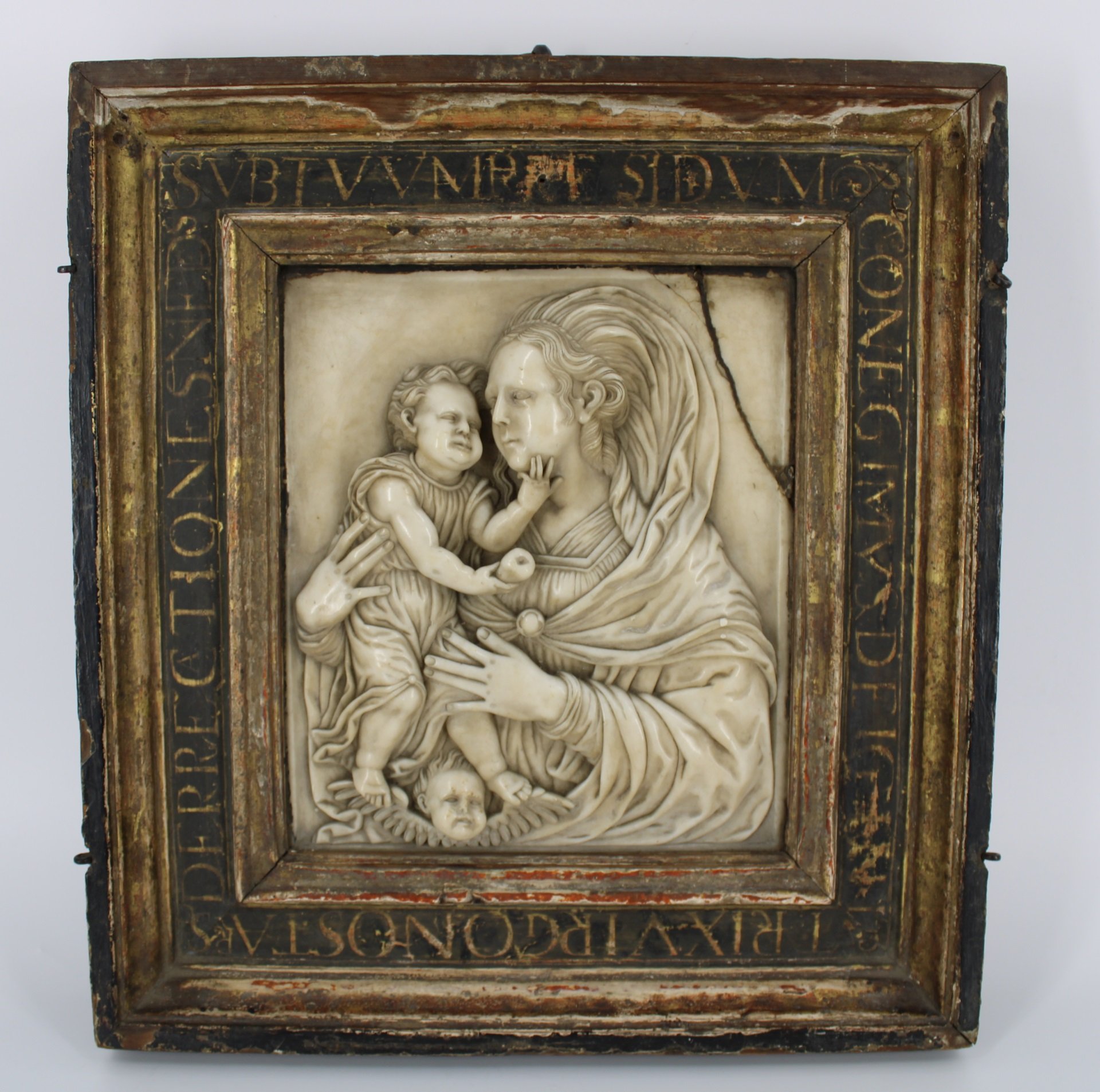 ANTIQUE FRAMED ITALIAN MARBLE RELIEF