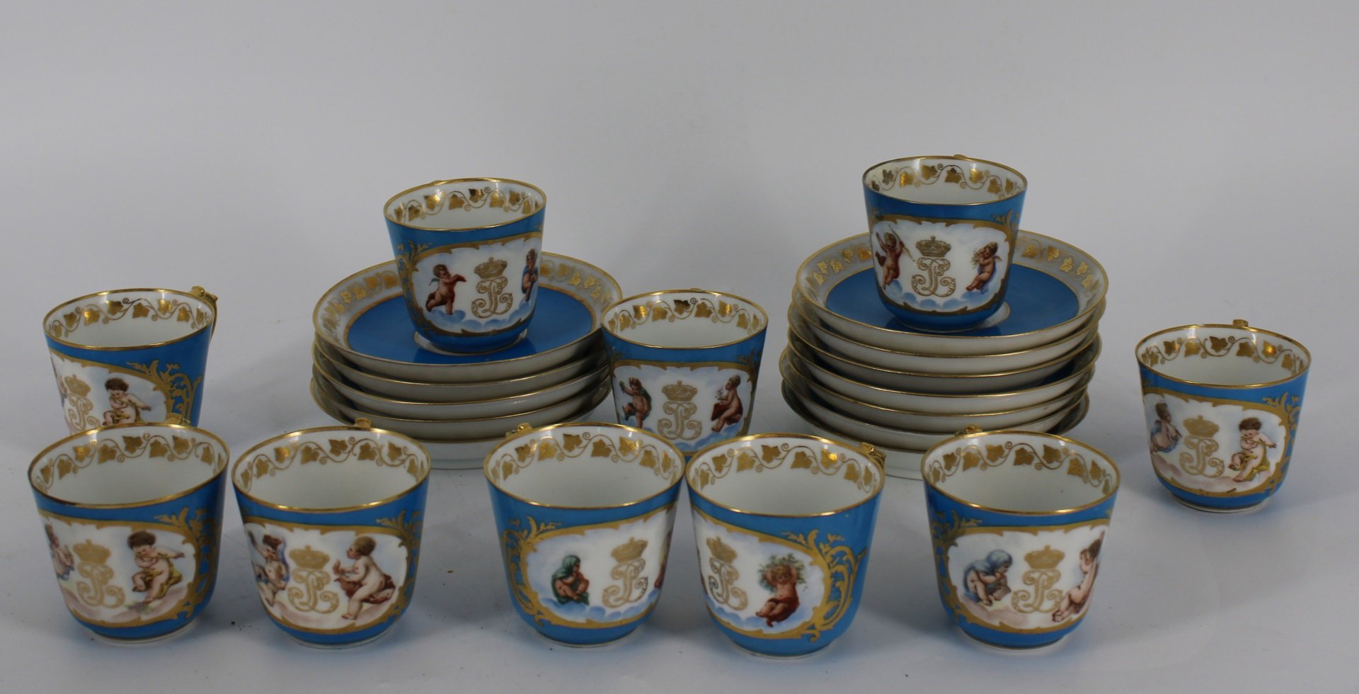 LIMOGES PARTIAL DEMITASSE SET  3bc3dd