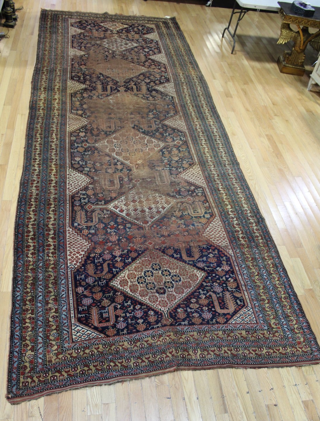 LARGE ANTIQUE & FINELY HAND WOVEN
