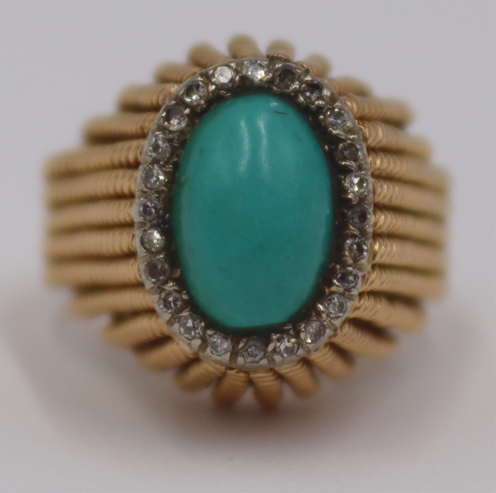 JEWELRY 14KT GOLD TURQUOISE  3bc504