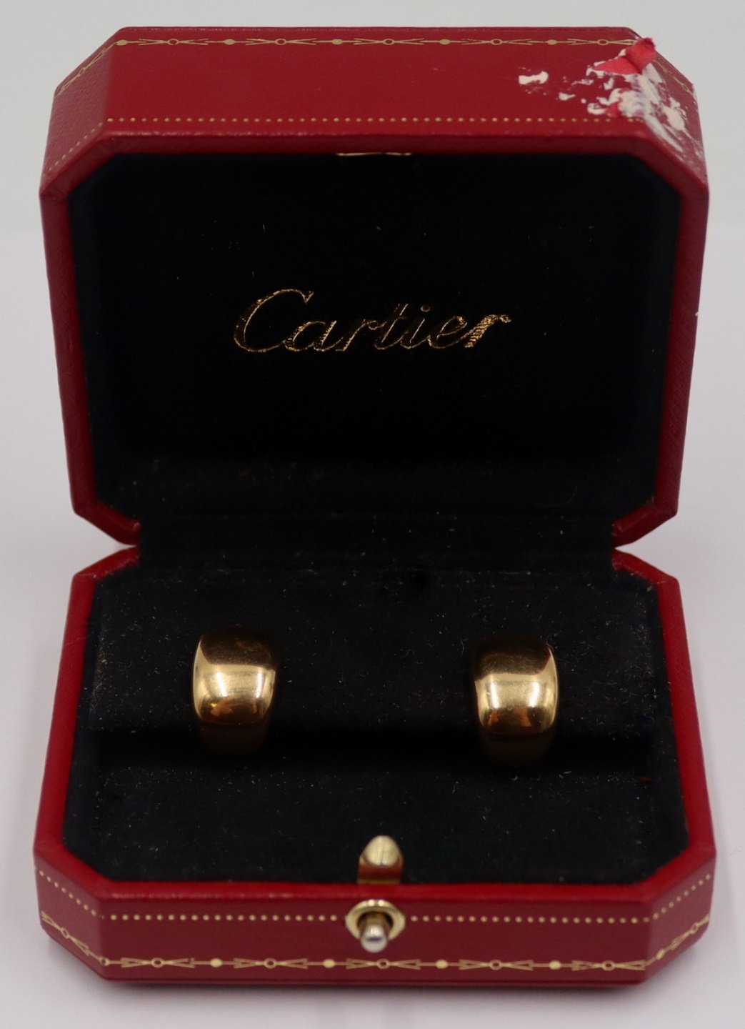 JEWELRY. PAIR OF CARTIER 18KT GOLD