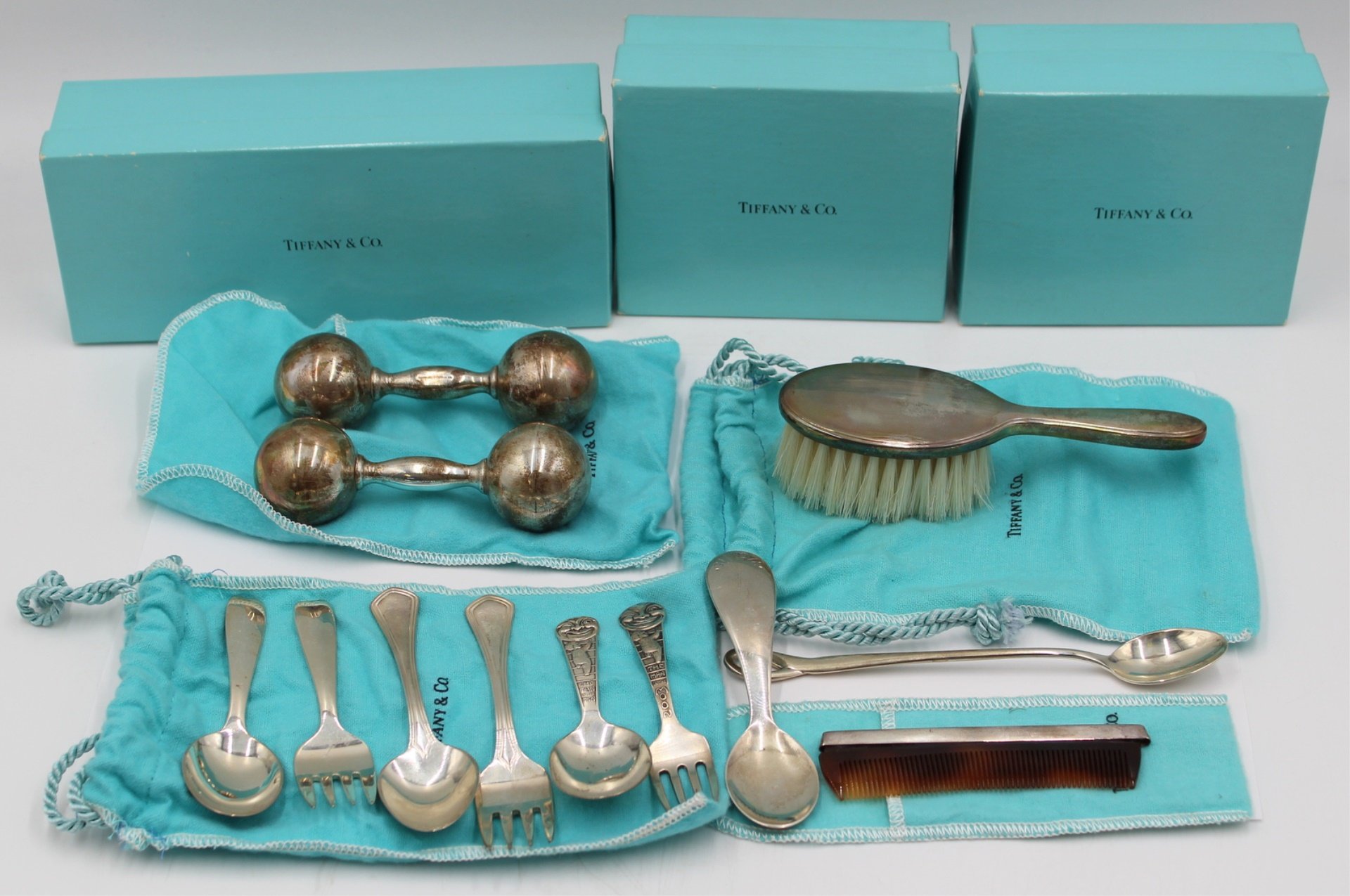 STERLING. ASSORTED GROUPING OF TIFFANY