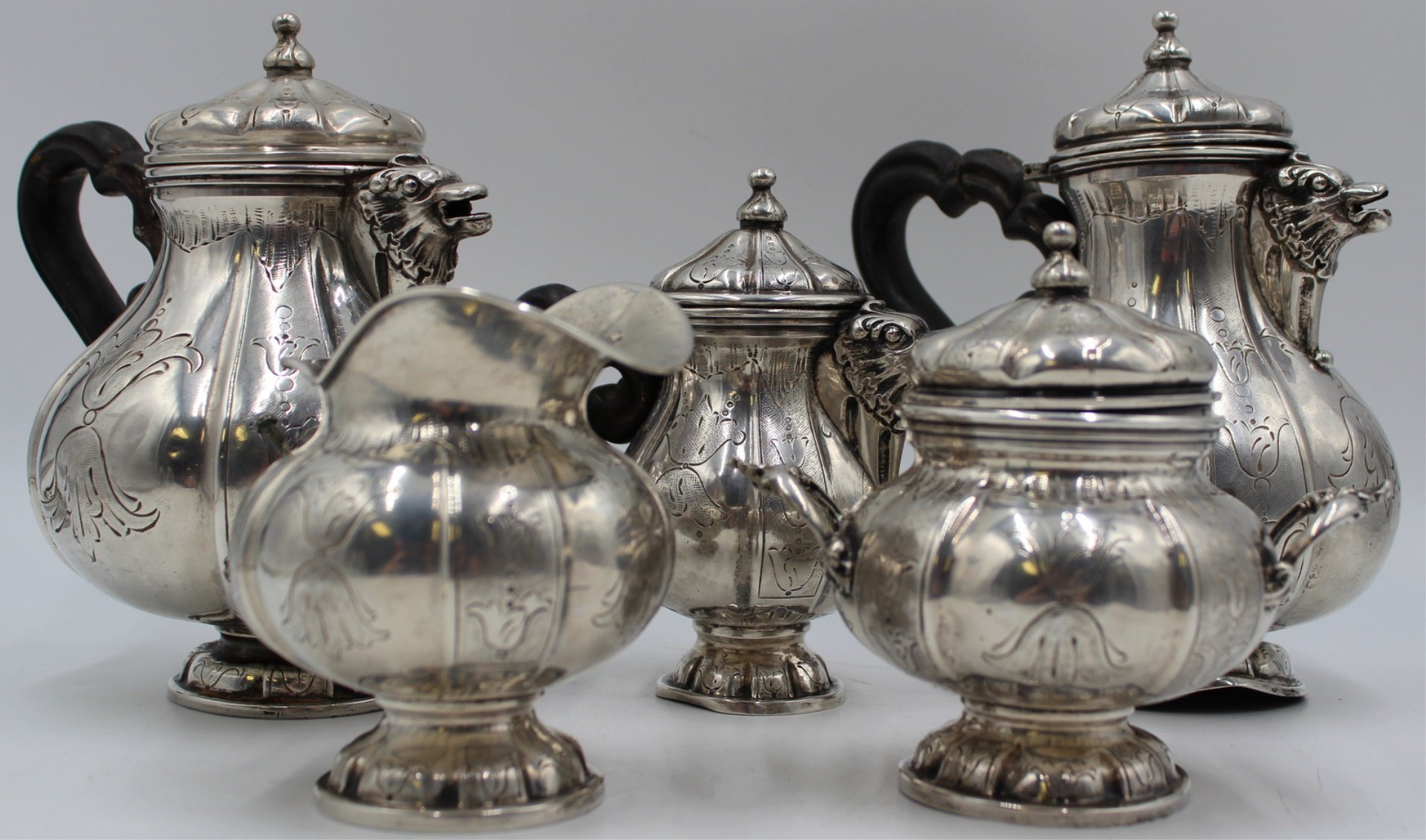 SILVER. 5 PC AUGUST RONCHI ITALIAN