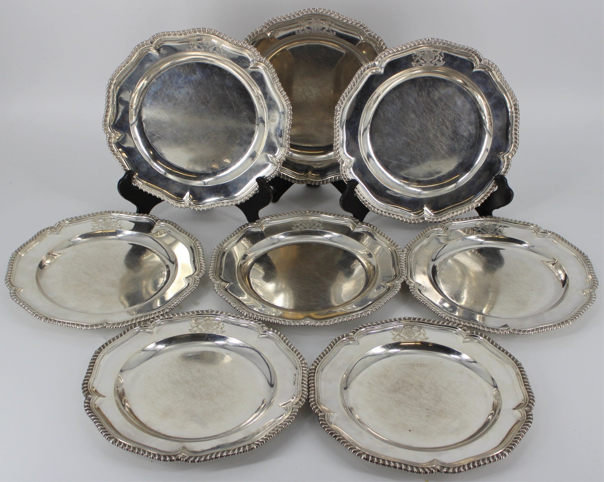 SILVER 8 ANTIQUE ENGLISH SILVER 3bc578