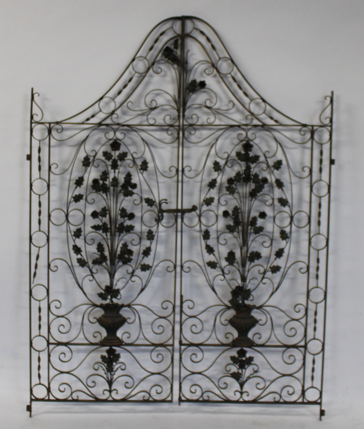 SET OF ANTIQUE PATINATED IRON GATES  3bc645