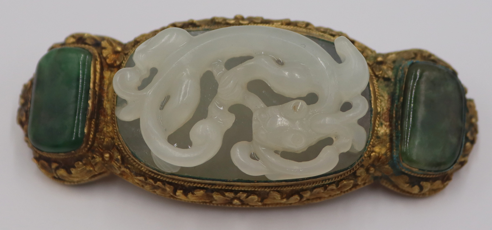 CARVED JADE PENDANT OF A MYTHOLOGICAL 3bc6b3