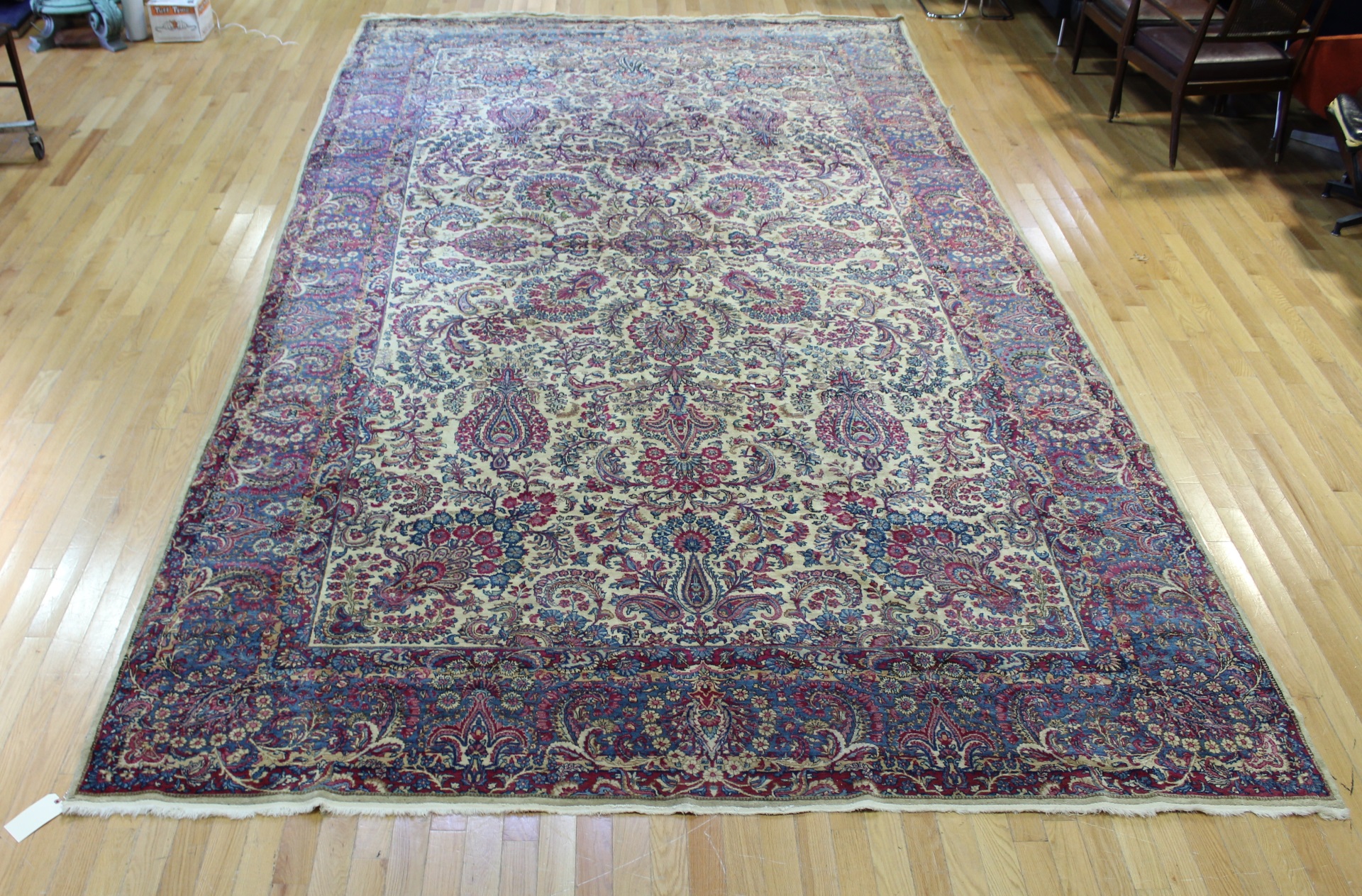 ANTIQUE AND FINELY HAND WOVEN KERMAN 3bc6de