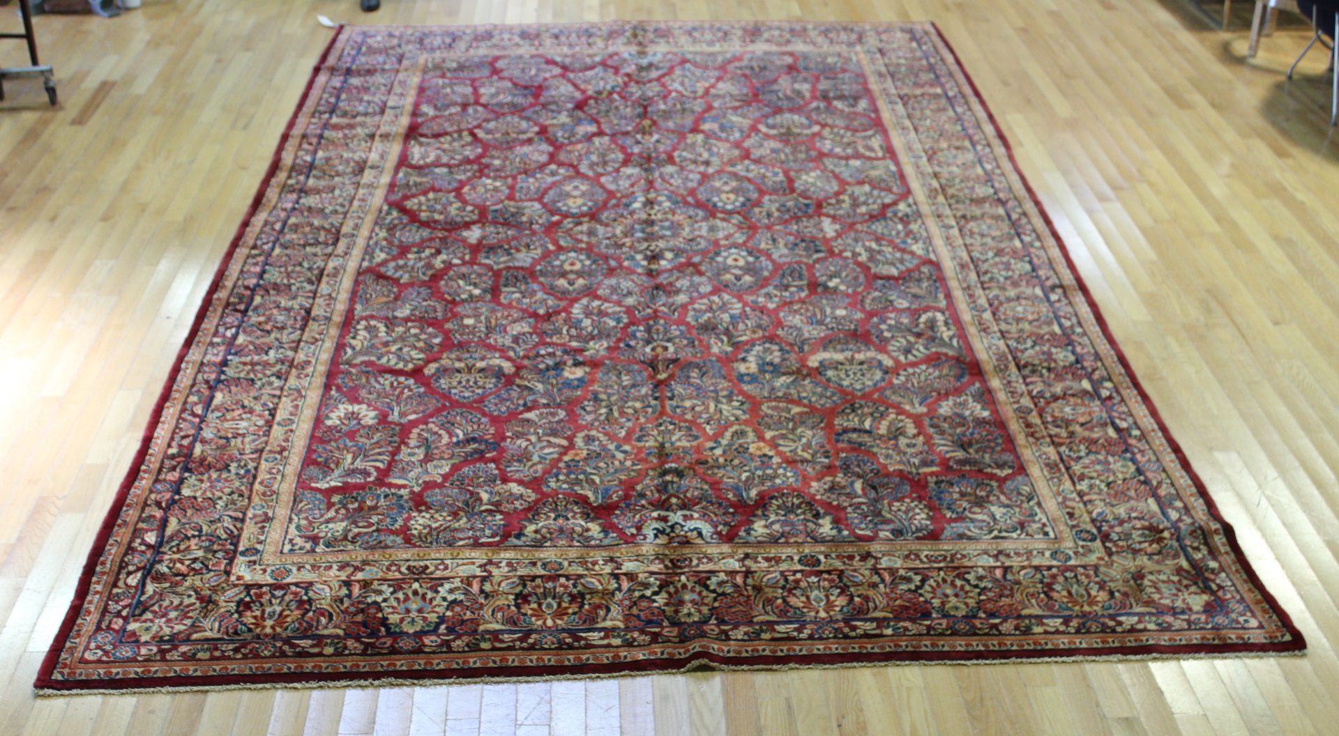 ANTIQUE AND FINELY HAND WOVEN SAROUK 3bc6e1