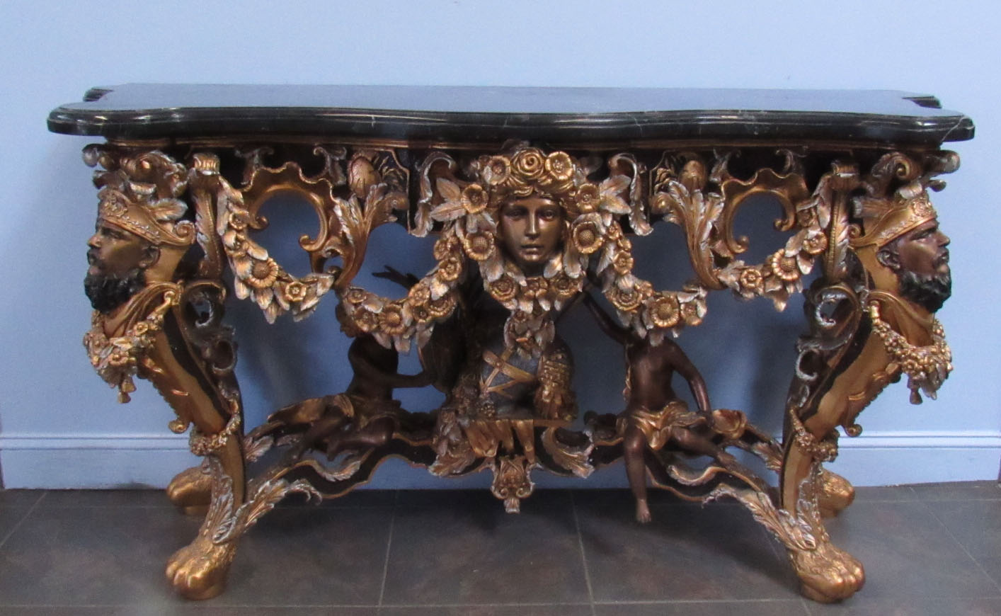 VINTAGE PATINATED ORNATE BRONZE