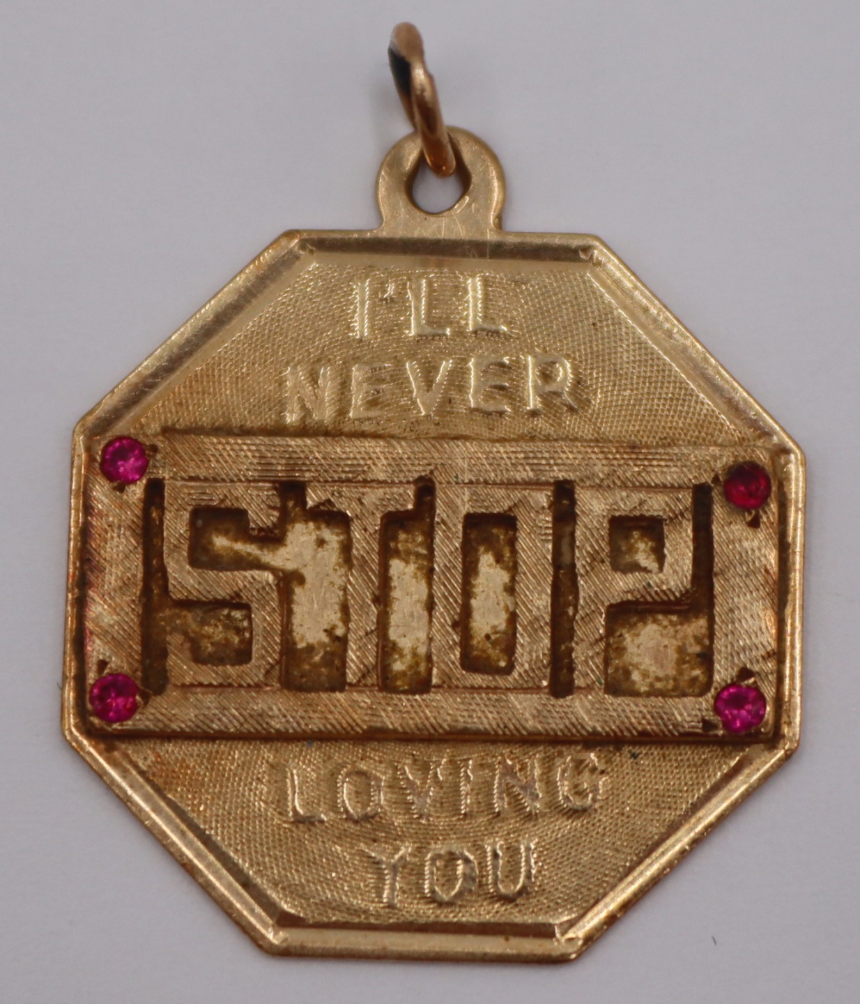 JEWELRY. 14KT GOLD "I'LL NEVER