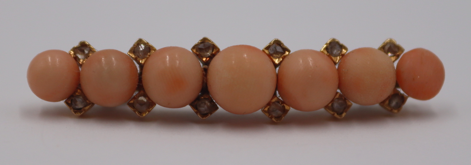 JEWELRY ANTIQUE 18KT GOLD CORAL 3bc778