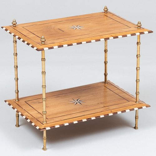 CONTEMPORARY GILT-METAL FAUX BAMBOO,