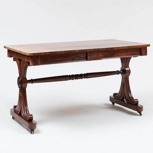 LATE REGENCY ROSEWOOD LIBRARY TABLEFitted 3bc869