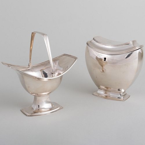 DUTCH SILVER SUGAR PAIL AND A SILVER 3bc886