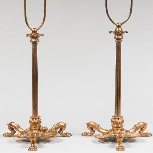 PAIR OF DANISH THORVALD BINDESBOLL BRASS