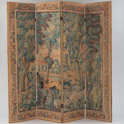 FLEMISH STYLE FAUX TAPESTRY PAINTED 3bc9ba