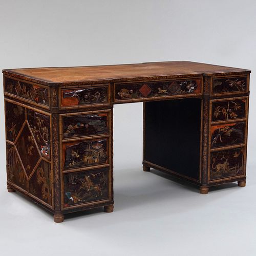 EDWARDIAN PAINTED FAUX TORTOISESHELL,