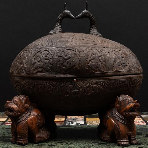 CEYLON OR WEST COAST INDIAN CARVED 3bc9ea