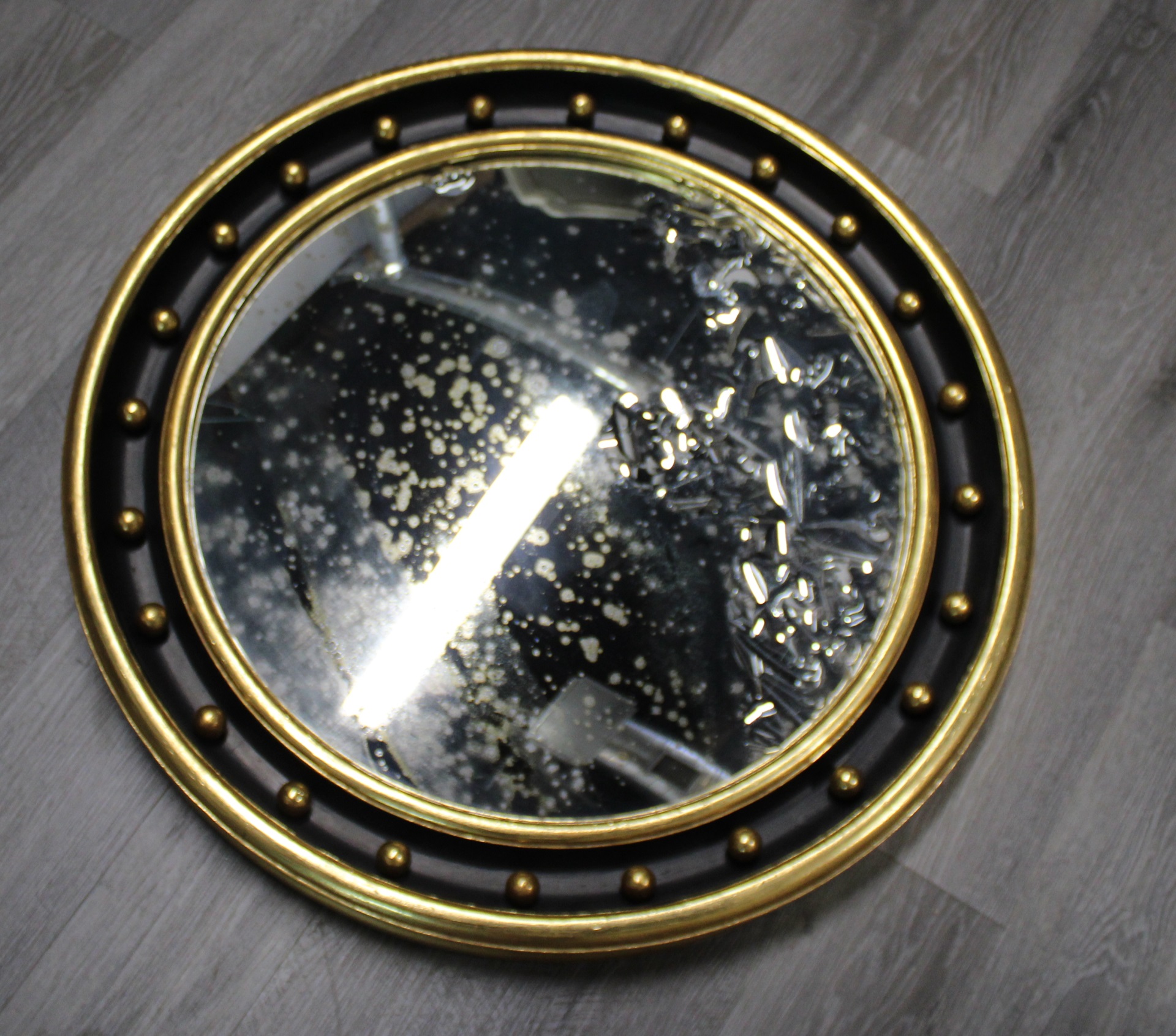 VINTAGE EBONISED AND GILT DECORATED