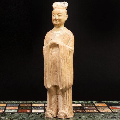 CHINESE STRAW GLAZED FIGURE OF