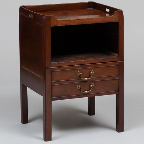 GEORGE III STYLE MAHOGANY BEDSIDE