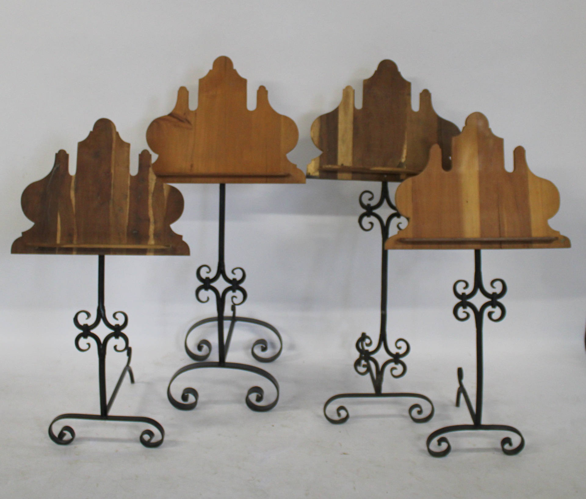 2 PAIRS OF ANTIQUE WROUGHT IRON 3bca45