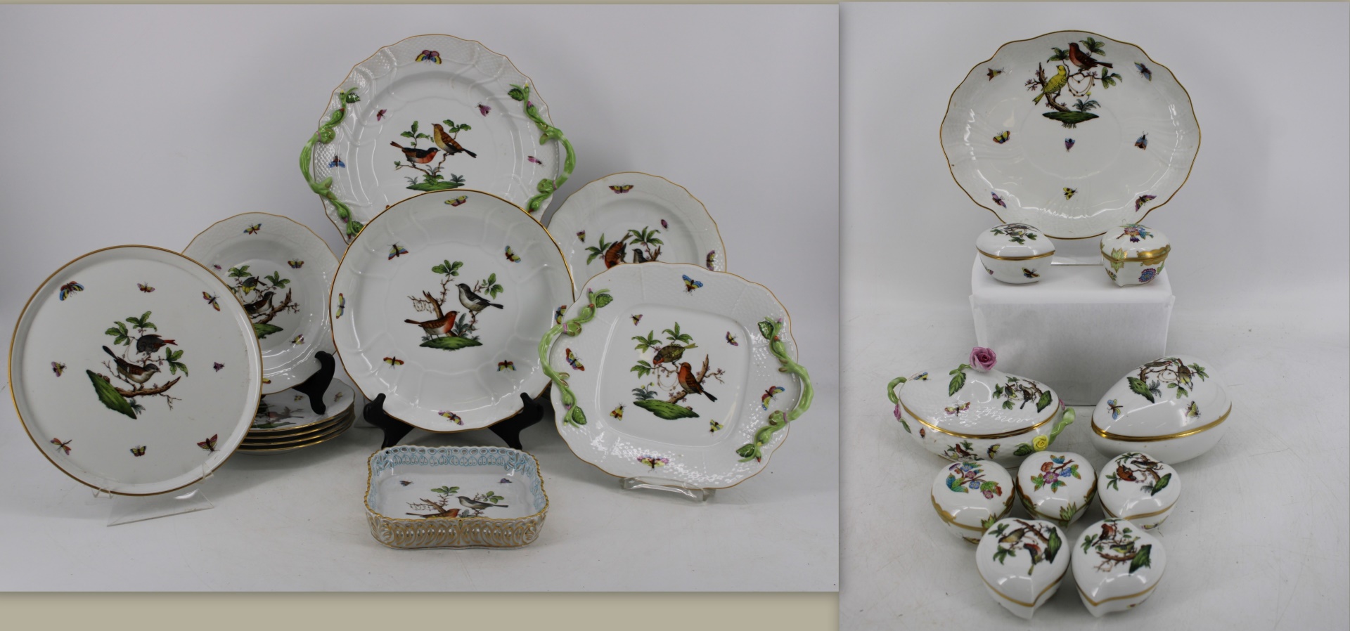 GROUP OF HEREND PORCELAIN CHINA.