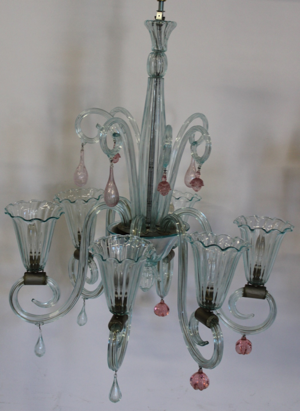 MIDCENTURY MURANO GLASS CHANDELIER 3bcae3