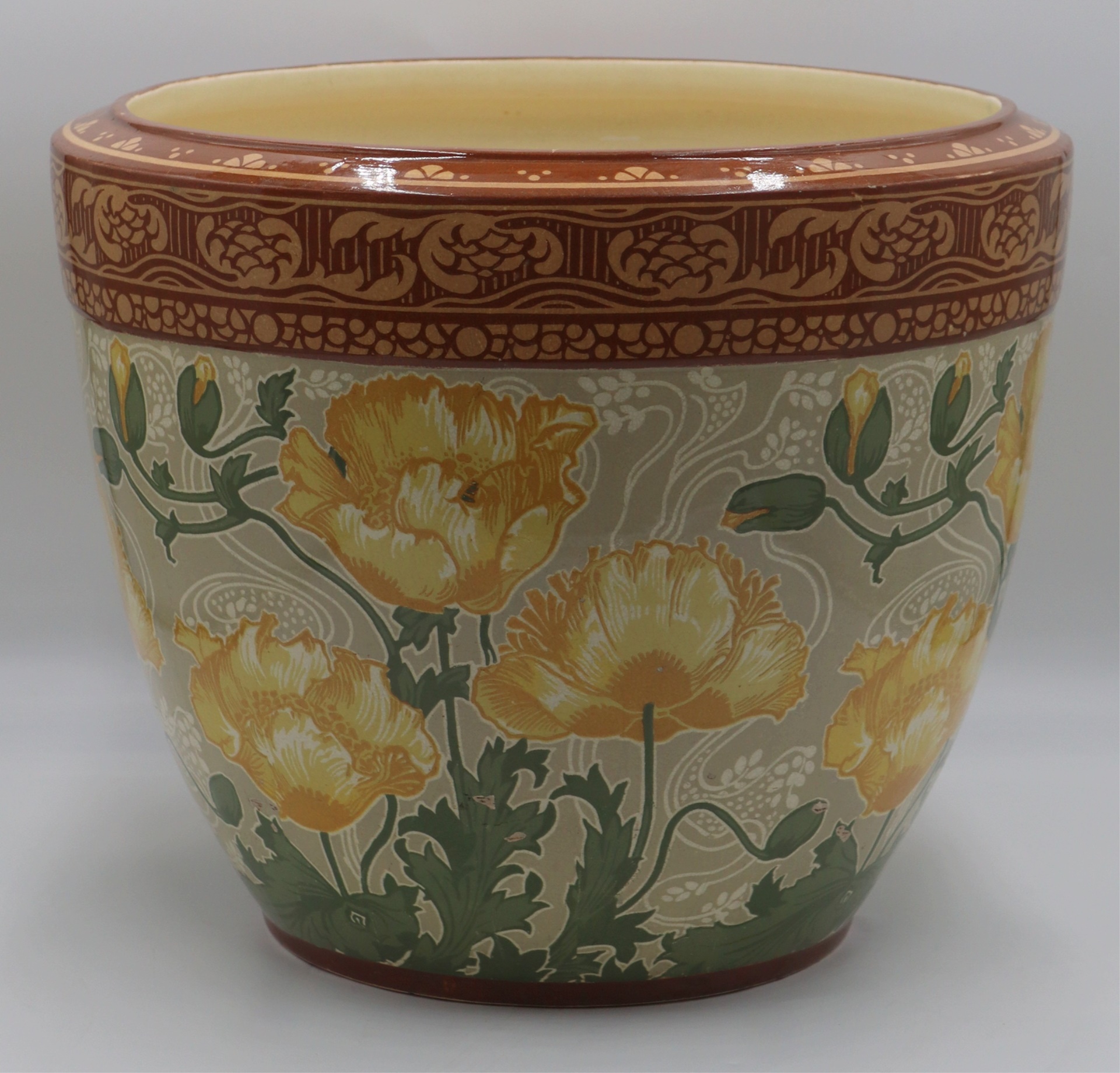 LARGE MINTON FLORAL DECORATED PLANTER  3bcb11