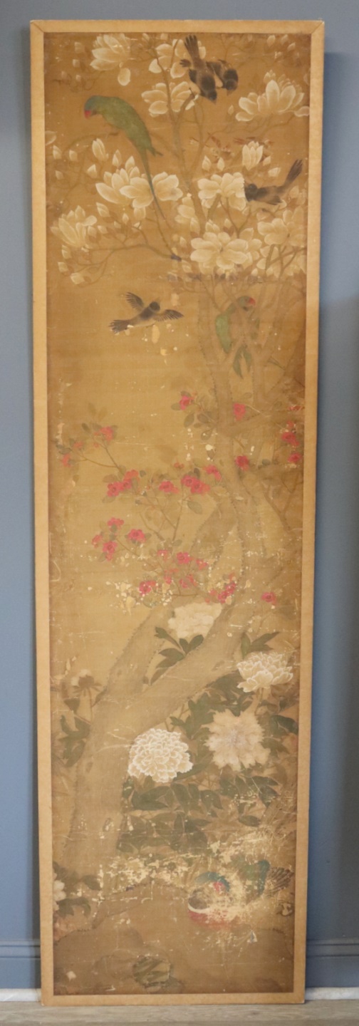 ASIAN BIRDS AND FLOWERS SCROLL  3bcb2f