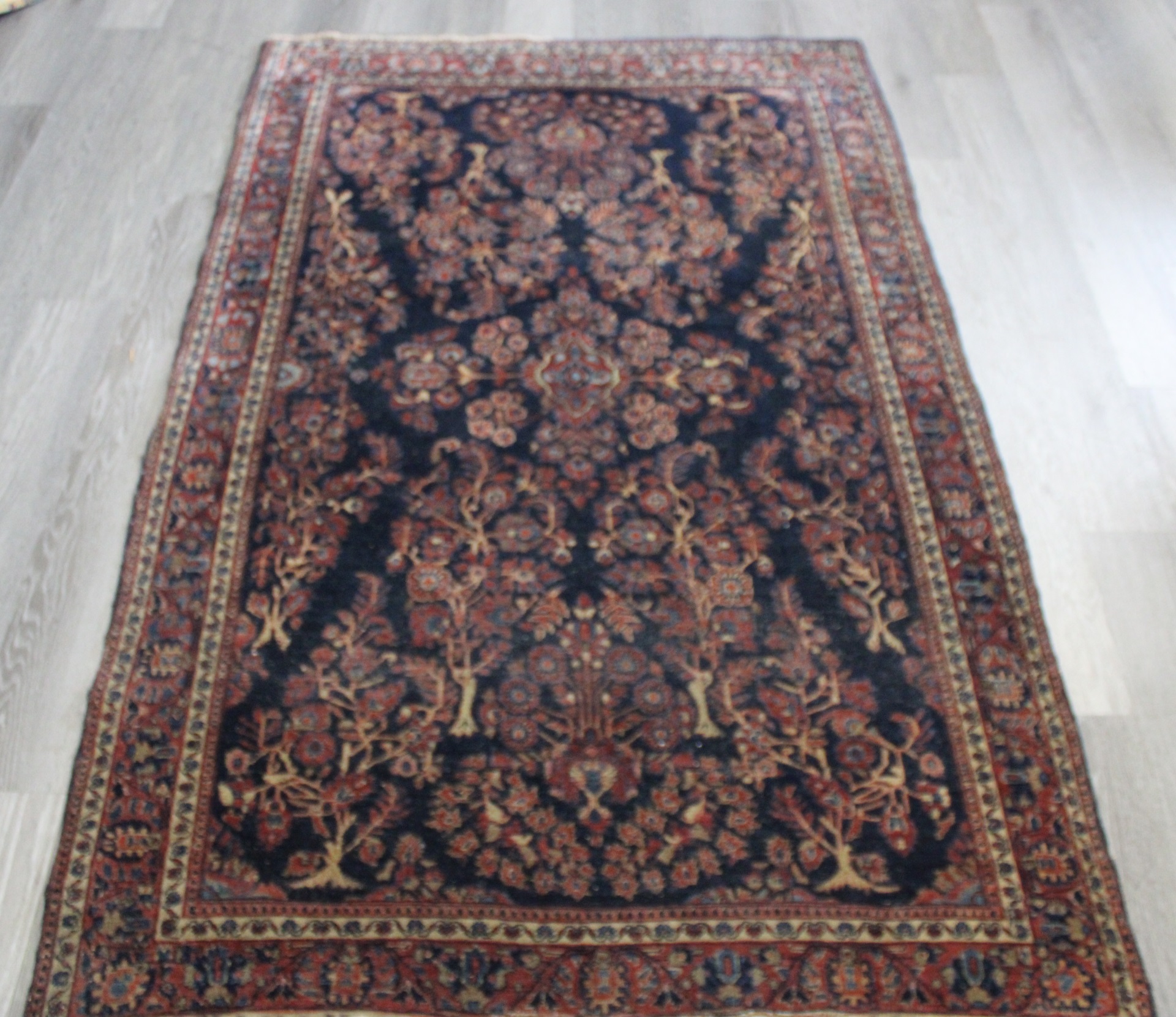 ANTIQUE AND FINELY HAND WOVEN SAROUK 3bcb4f