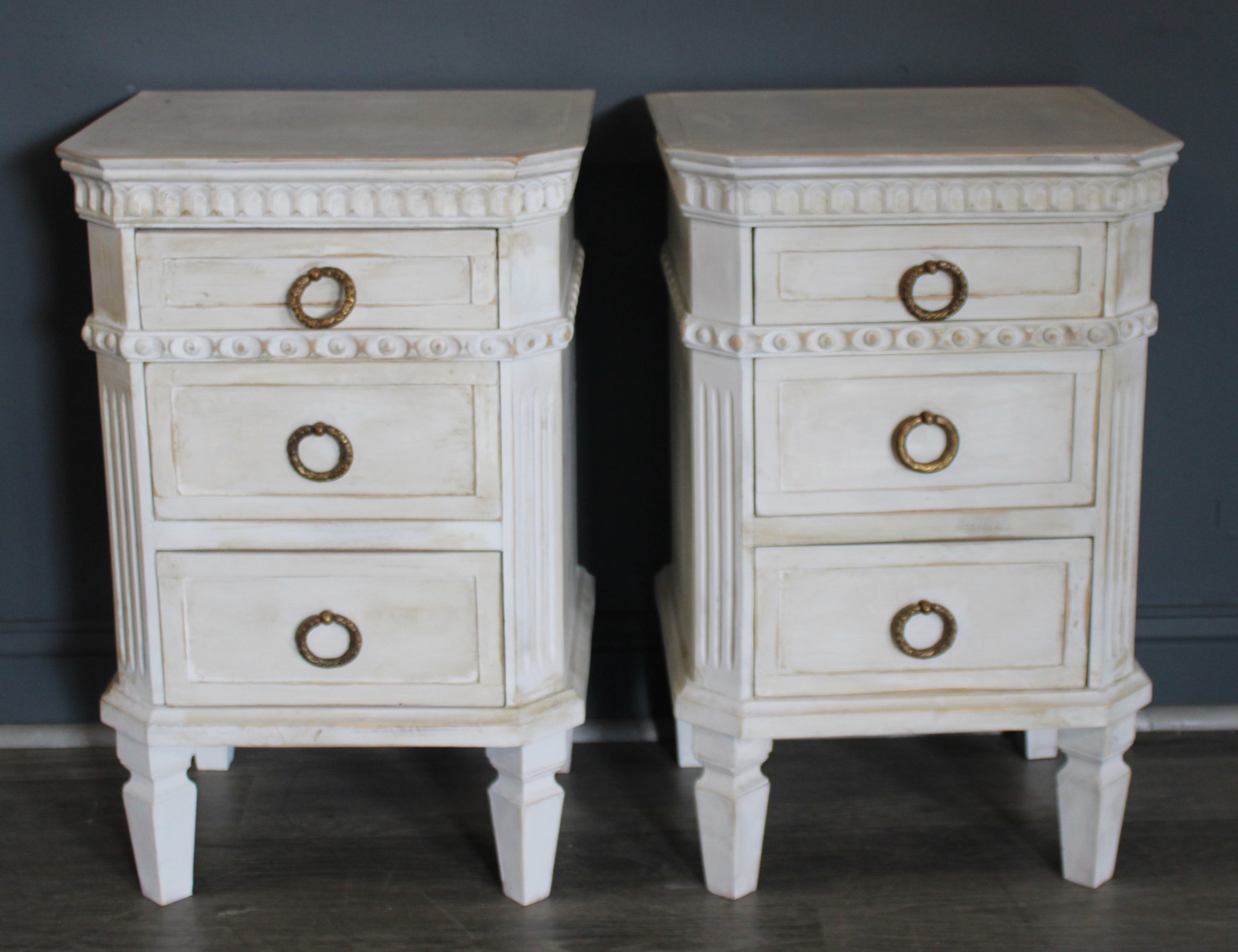 A VINTAGE PAIR OF SWEDISH STYLE WHITE