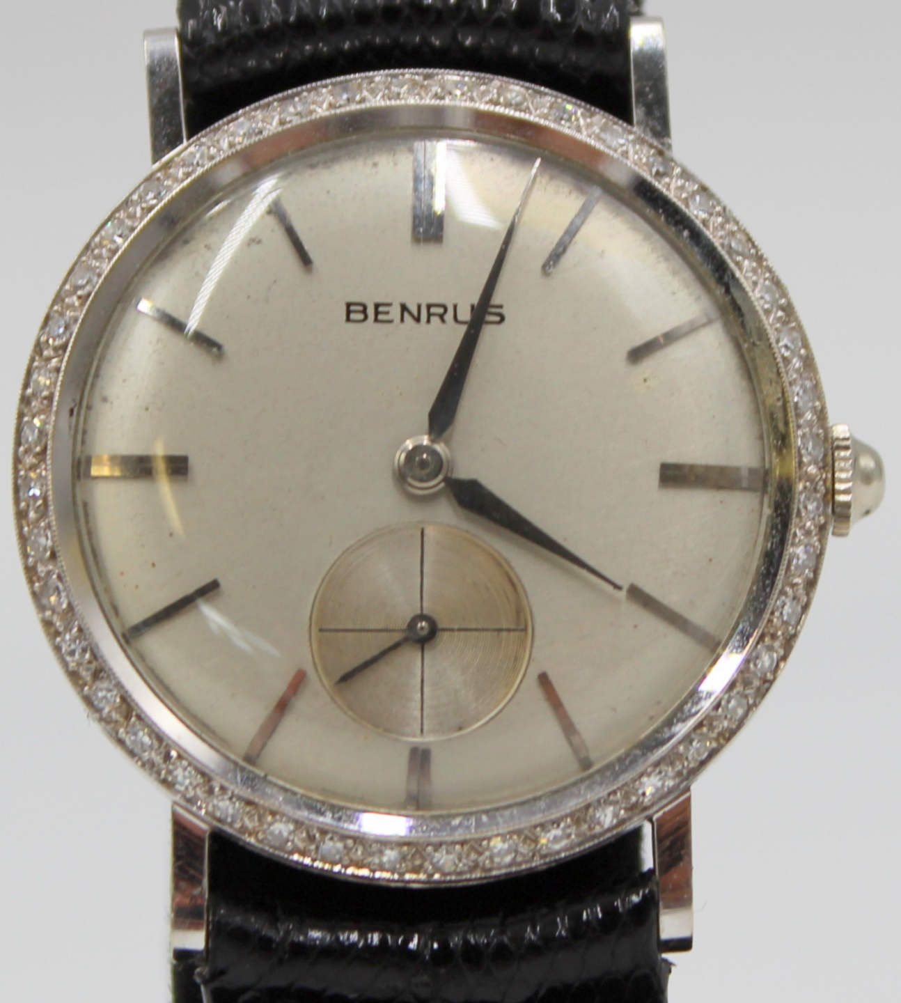 JEWELRY. MEN'S BENRUS 14KT WHITE