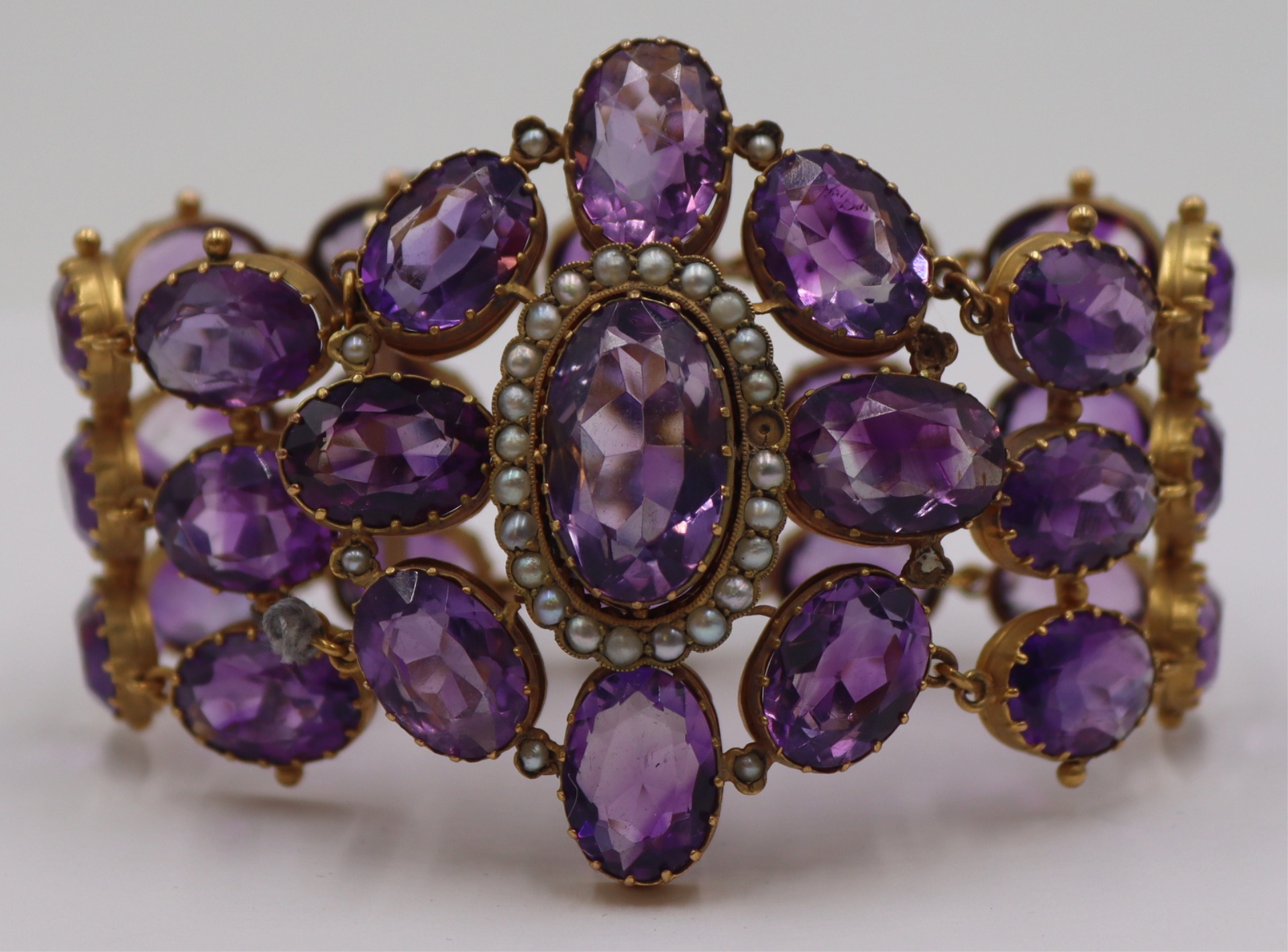 JEWELRY. VICTORIAN 14KT GOLD, AMETHYST