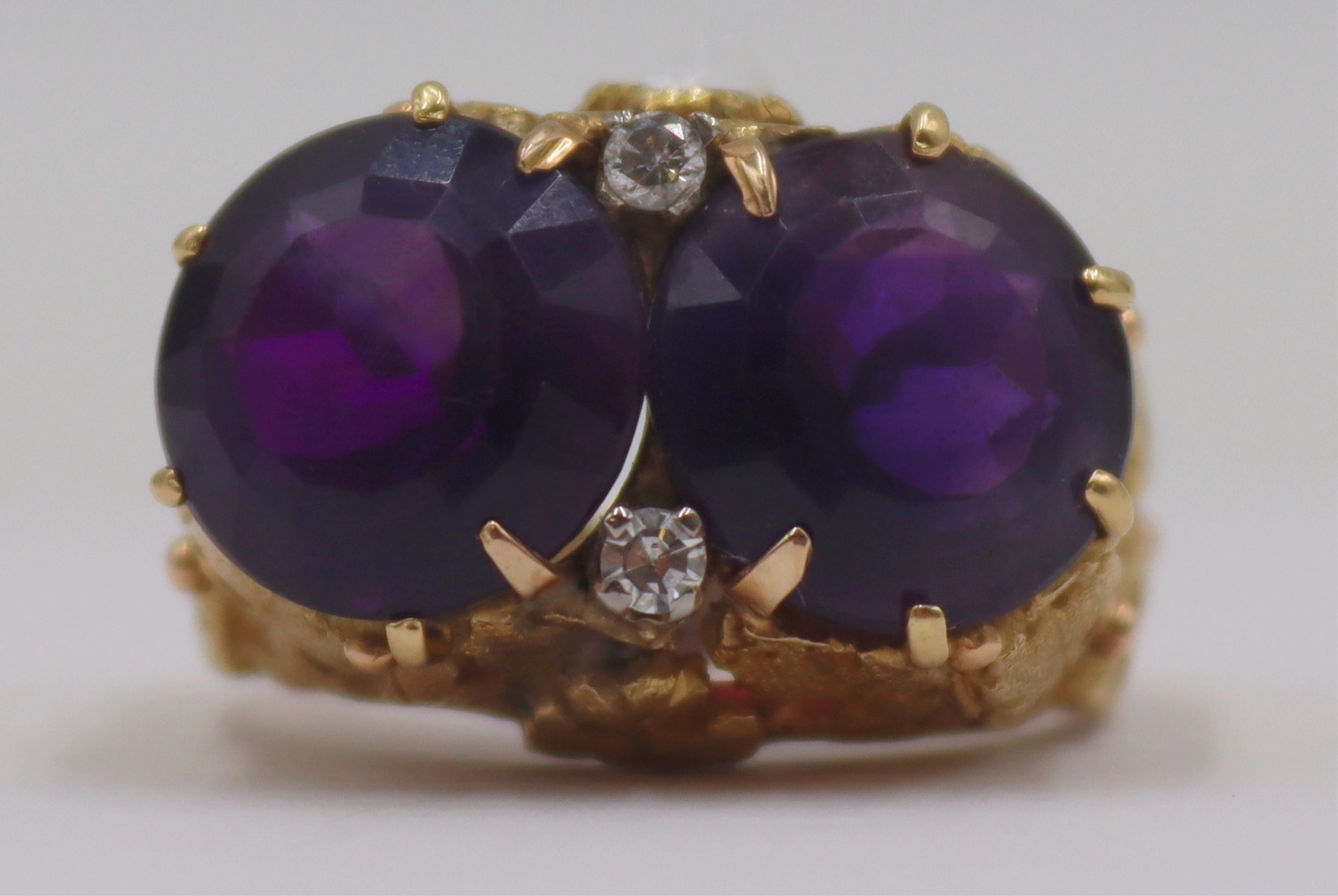 JEWELRY 18KT GOLD AMETHYST AND 3bcc20