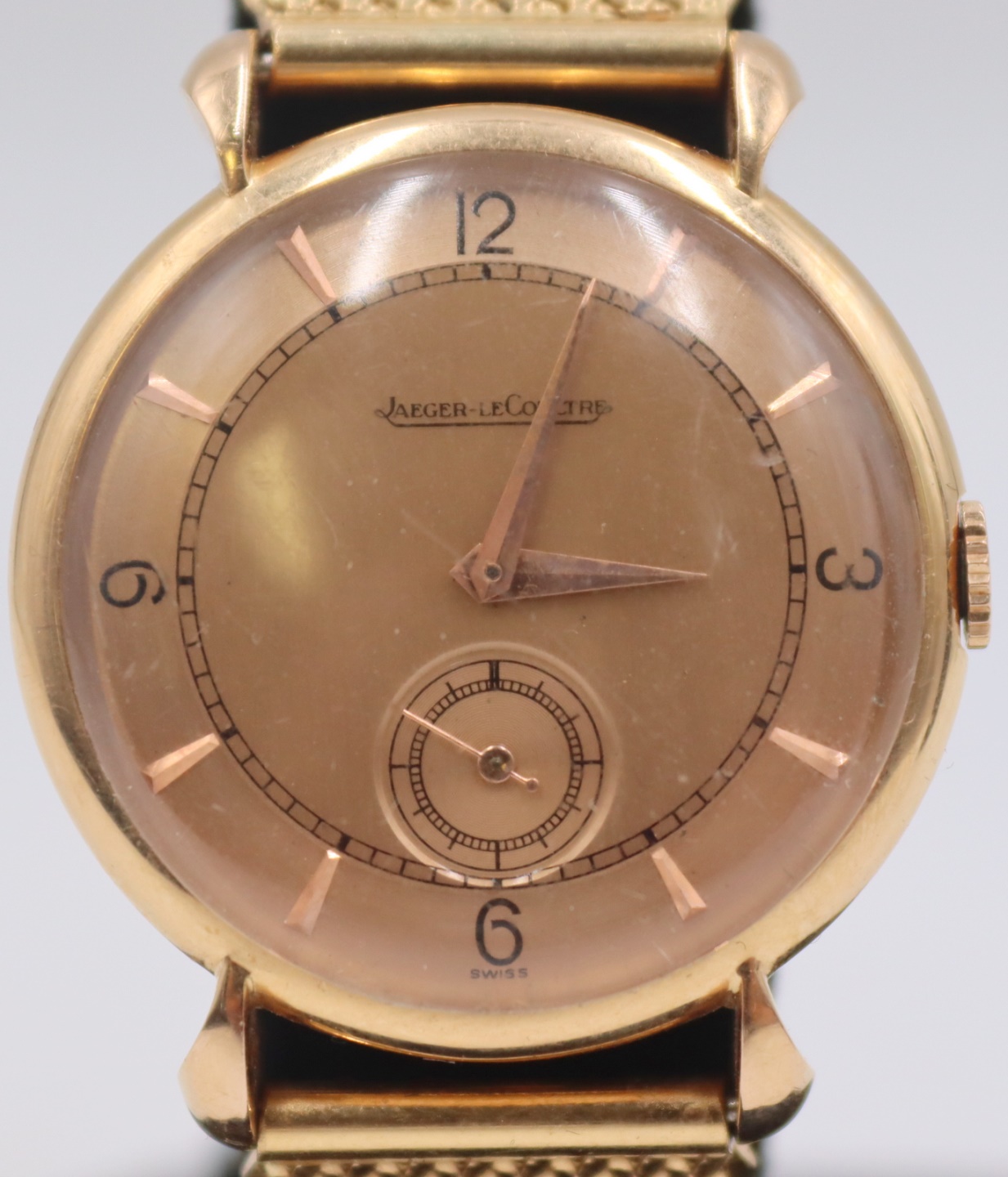 JEWELRY. MENS JAEGER LECOULTRE 18KT