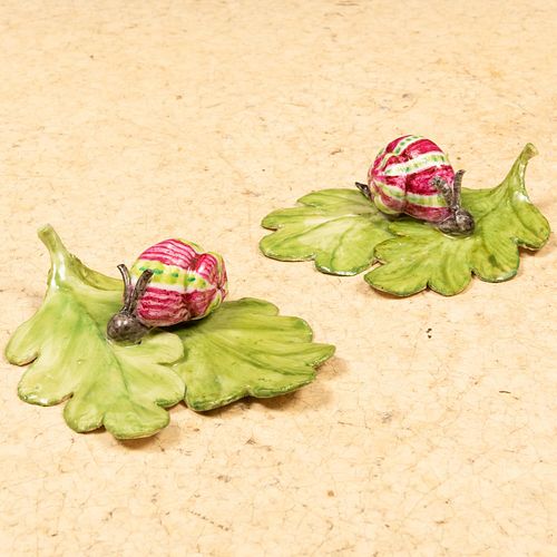 PAIR OF LADY ANNE GORDON PORCELAIN SNAILS