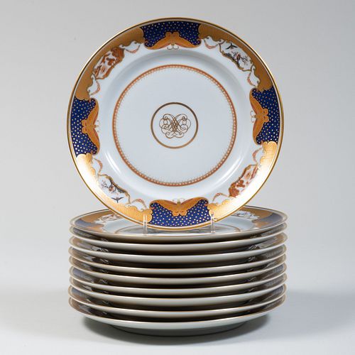 SET OF TEN MOTTAHEDEH PORCELAIN 3bccad