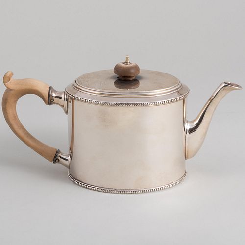 GEORGE III SILVER TEAPOT AND COVERMark