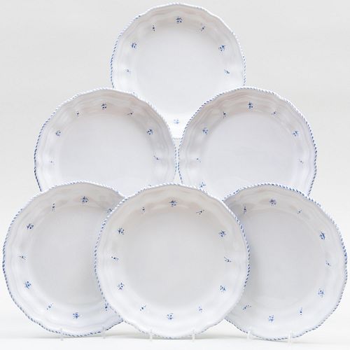 SET OF ELEVEN FRENCH BLUE DECORATED