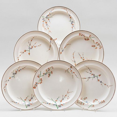 SET OF SIX WEDGWOOD CREAMWARE PLATES 3bcdc1