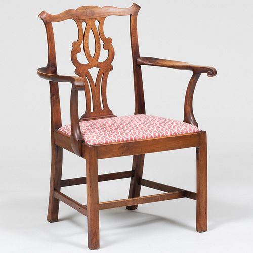 GEORGE III MAHOGANY ARMCHAIRWith