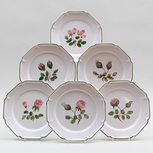 SET OF NINE FRENCH FAIENCE PLATES