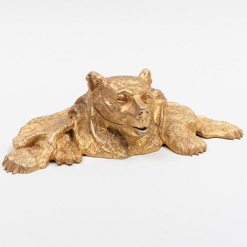 FABERG STYLE GILT METAL BEAR 3bcdf9