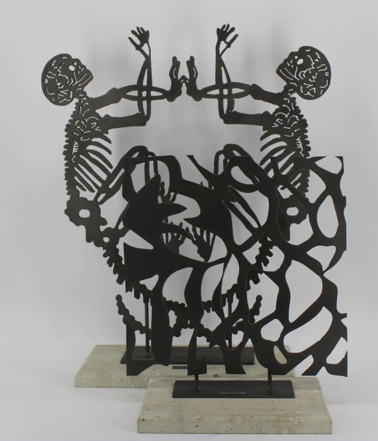 ALEXIS ESCOBAR. 2 METAL SCULPTURES