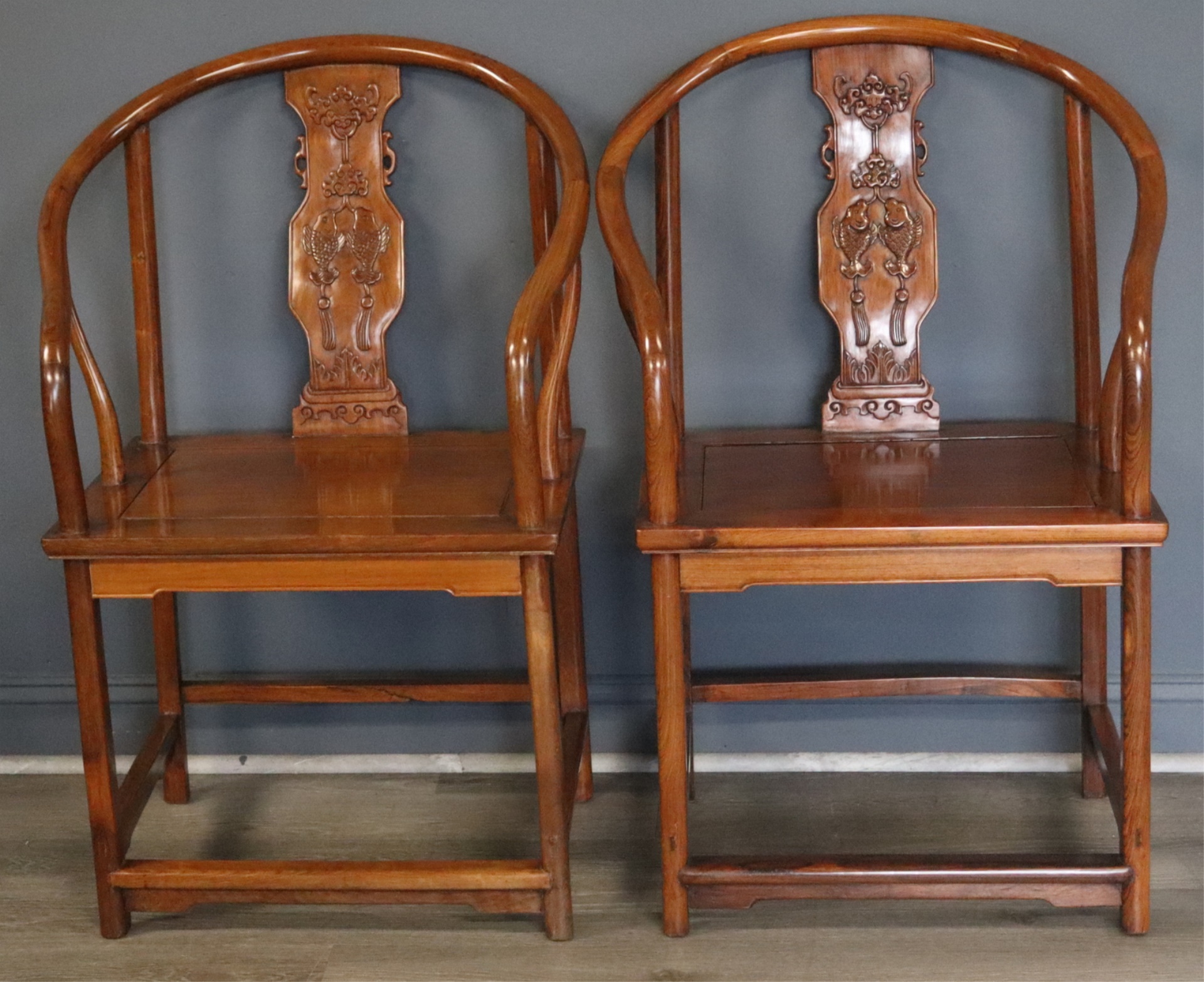 PAIR OF 19TH C CHINESE HARDWOOD